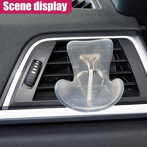 Funny Car Dashboard Air Vent Trim Clip, Cute Doll Seat Car Air Outlet Clip, Creative Chair Auto Diffuser Clip for Dolls Display, Automotive Interior Decoration Accessories (Clear) in Saudi Arabia