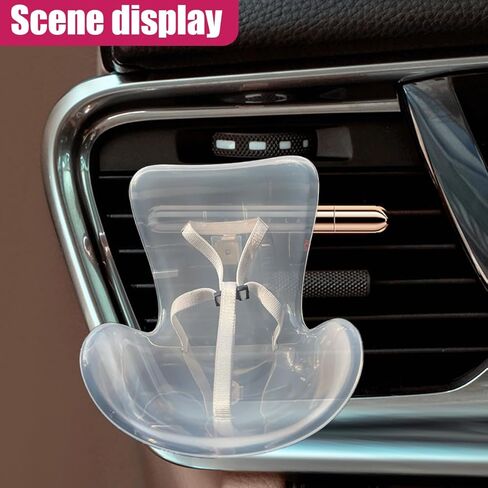Funny Car Dashboard Air Vent Trim Clip, Cute Doll Seat Car Air Outlet Clip, Creative Chair Auto Diffuser Clip for Dolls Display, Automotive Interior Decoration Accessories (Clear) in Saudi Arabia