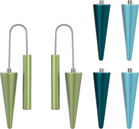 Trendy Dangle Earrings Set for Women, Colorful Aluminum Drop Earrings, 6 Pcs DIY Interchangeable Conical Beads, Lightweight Titanium Ear Hooks, Hypoallergenic and Not Easy To Fade in Saudi Arabia