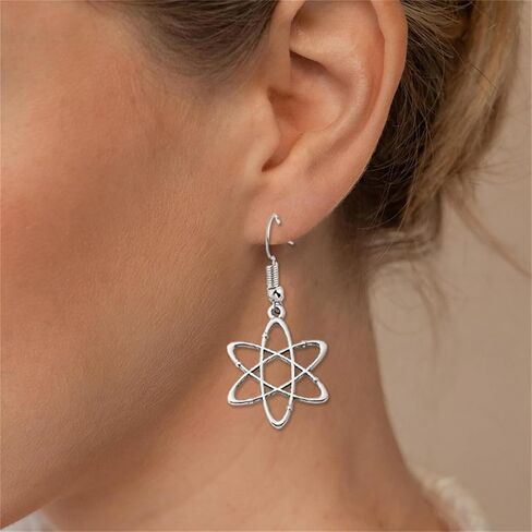 20 Pairs Biology Gifts Earrings Set Unique Charm Biology Chemistry DNA Drop Dangle Earrings Microscope Brain Heart Light Bulb Globe Scientist Hexagonal Gene Sequence Earrings Punk Simulation Jewelry Gifts in Saudi Arabia
