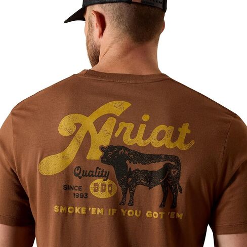 ARIAT Men's BBQ Smoke Classic Fit T-Shirt in Saudi Arabia