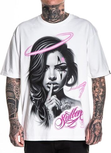 Sullen Men's Secrete Angel Artist Series Tattoo Lifestyle Graphic 1 Ton Premium Cotton Short Sleeve Tee in Saudi Arabia