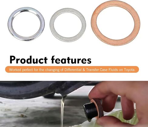 12 قطعة حشية نقل تفاضلية، حشوات غسالات سحق سدادة التصريف، متوافقة مع Toyota Lexus 4Runner Land Cruiser Tundra Tacoma FJ Cruiser RAV4، 1215710010 9043024003 90430A0003 in Kuwait