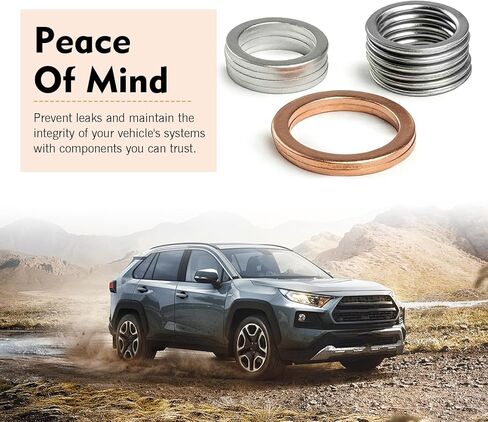 12 قطعة حشية نقل تفاضلية، حشوات غسالات سحق سدادة التصريف، متوافقة مع Toyota Lexus 4Runner Land Cruiser Tundra Tacoma FJ Cruiser RAV4، 1215710010 9043024003 90430A0003 in Kuwait