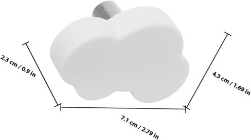6pcs White Soft Rubber Cartoon Cloud Shaped Cabinet Door Knobs Decorative Dresser Drawer Handles for Room Nursery Closet in Saudi Arabia