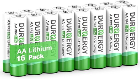 Lithium Batteries AA, AA Lithium Batteries 16 Pack, 1.5V Double A Battery FR6, 3400mAh Longest-Lasting Lithium AA Size Batteries in Kuwait