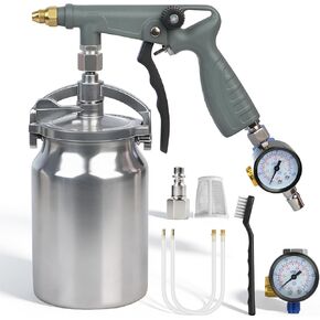 مسدس رش طلاء سفلي مع كوب تغذية بالشفط، وعصا مرنة بزاوية 360 درجة، وغطاء شاشة مرشح، ومنظم ضغط الهواء - بخاخ طلاء مطاطي لبطانة سرير الشاحنة، ومقاومة الصدأ، وحماية الهيكل in Kuwait