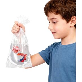 Fish Bags 100 Packs, Round Bottom Double Seal Clear Live Fish Bags Fish Transport Container for Small Fish and Shrimp (Ultimate 3 mil, 100 Pack) in Kuwait