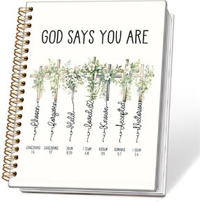 مجلة دفتر الملاحظات الحلزونية المسيحية الزرقاء، إشعياء 43: 2 مجلة آية الكتاب المقدس للنساء، هدايا مسيحية للنساء، دفتر الكتاب المقدس الديني، 5.5 × 8.3 بوصة in Kuwait