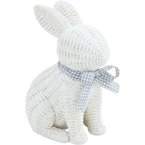 Mud Pie Wicker Resin Bunny; Large 8 1/4" x 6 1/2" in Kuwait