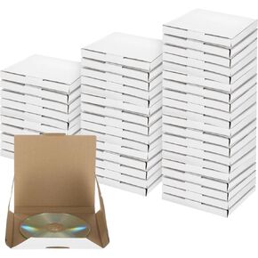 100 Pcs White CD Mailer Boxes, 5.8 x 5.3 x 0.6 in Corrugated Mailing Box, Shockproof CD Shipping Box for Moving, Shipping, Storage, or Small Business Packaging in Kuwait