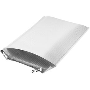 The Boxery 8.5 بوصة × 11.25 بوصة - أكياس بريد فقاعية من البوليستر الأبيض عريضة للغاية (75 عبوة)، ذاتية الغلق، مقاومة للماء/التمزق، شريط مسيل للدموع، قاعدة مجمعة 4 بوصة للمنتجات الأكبر حجمًا، HDPE (#2) in Kuwait