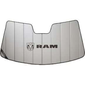 Covercraft Ram Truck Stacked Logo UVS100 واقي شمسي أصلي للزجاج الأمامي لسيارة 2009-2024 دودج رام 1500 (2019-2024 كلاسيكي فقط) - فضي in Kuwait