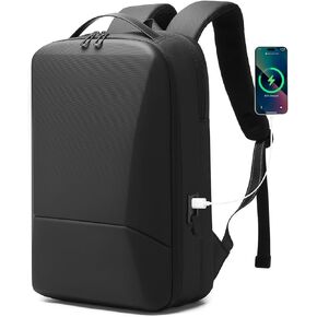 حقيبة ظهر للأعمال للرجال مقاس 15.6 بوصة، حقيبة ظهر للكمبيوتر المحمول خفيفة الوزن ومقاومة للماء مع منفذ شاحن USB، حقيبة ظهر متينة للسفر in Kuwait