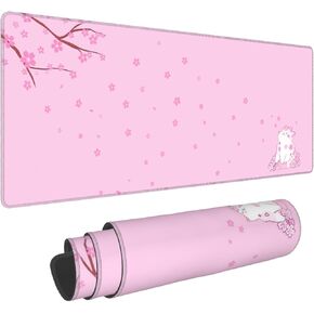 لوحة ماوس أرجوانية كبيرة لطيفة، لوحة ماوس كاواي لافندر، سجادة ماوس واقية للمكتب غير قابلة للانزلاق مع حواف مخيطة للنساء والفتيات، 31.5 × 12 بوصة in Kuwait