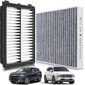 AUTOKAY Cabin and Engine Air Filter Set Fits for Hyundai Santa Fe Tucson Santa Cruz Sonata 2020-2025 for Kia K5 Sorento Sportage 2021-2025 RE# 28113-L1000 97133-L1000 28113-N9000 97133-N9100 in Kuwait