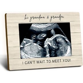 Grandparents Baby Announcement Picture Frames 4x6,Pregnancy Announcement Wooden Picture Frame,Pregnancy Announcement For Grandparents,Ultrasound Decorative Photo Frames for Table Desk Decor in Kuwait