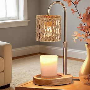 Candle Warmer Lamp Electric: Dimmable Timer Candles Warming Lamps - Height Adjustable Burner Jar - No Flame Scented Melts Wax - All Candle Jars Table Light Home Decor in Saudi Arabia