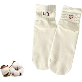 CHUNFO Womens Ankle Socks Heart Print Cotton Blend Low Cut Casual Socks for Sneakers in Saudi Arabia