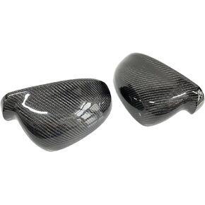 Real Carbon Fiber Side Wing Mirror Cover Caps for Volkswagen VW Golf Mk5 04-08 Gti Tdi R32 Jetta Mk5 2006-2010/ Rabbit 2006-2009, 1:1 Replacement OEM-fit in Kuwait