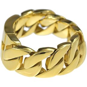 Bling Cartel Heavy 30MM Wide Cuban Link 316L Stainless Steel Gold Finish Big Chunky Hip Hop 8.5" Bracelet in Saudi Arabia