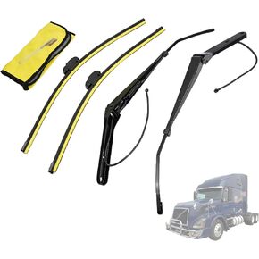 1 Pair Front Windshield Wiper Arm & 22" Blade Kit 602-5420 85111394 Compatible With Volvo VNL 2008 2009 2010 2011 2012 2013 2014, Does not fit late-2014 models in Kuwait