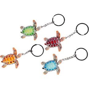Sea Turtle Keychain 4 Pack Colorful Mini Resin Turtles Sea Turtle Decor For Women Men Beach Keychain Turtle Accessories Tortuga Turtle Charms in Saudi Arabia