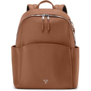 تومي - حقيبة ظهر Voyageur Raina - حقيبة ظهر جلدية فاخرة للنساء والرجال - حقيبة يومية مع جيب للهاتف ومساحة للكمبيوتر المحمول - أسود، أجزاء معدنية معدنية in Kuwait