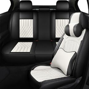 أغطية مقاعد السيارة لسيارة Toyota Tacoma 2005-2026، ملحقات داخلية لجميع المواسم من الجلد المقاوم للماء وقابلة للتنفس مع وسادة هوائية (أسود، 5 مقاعد) in Kuwait