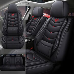 أغطية مقاعد السيارة لسيارة Audi A4 2002-2025، مجموعة كاملة من أغطية مقاعد جلدية فاخرة مقاومة للماء وقابلة للتنفس ومضادة للانزلاق مع تصميم آمن للوسائد الهوائية (بيج، فاخر) in Kuwait