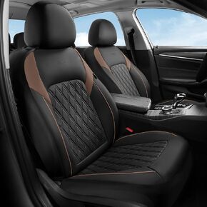 Coverado Seat Covers, Car Seat Covers Full Set, Car Seat Cover, Car Seat Covers Front Seats and Back, Waterproof Car Seat Cushion, Faux Leather Car Seat Protector Universal Fit Most Cars, Black&Pink in Kuwait