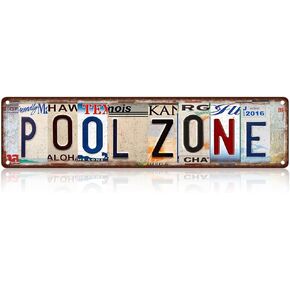 لافتة معدنية للبلياردو - ديكور جداري على طراز لوحة ترخيص عتيقة - لوحة من القصدير ريفي لكهف الرجل وغرفة الألعاب وقاعة المسبح وبار الحانة - تصميم صناعي قديم مع فتحات مثقوبة مسبقًا مقاس 16x4 بوصة من الألومنيوم (التنوع-03) in Kuwait