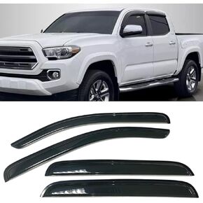 Smoke Tinted Window Visors Sun Rain Vent Guard Shade Deflector Compatible with Toyota Tacoma Double Cab 2016-2023 in Kuwait