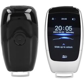 مفتاح السيارة الذكي عن بعد، الكل في واحد قفل تلقائي للدخول بدون مفتاح مع شاشة LCD 2 بوصة، ملحق بديل لمفتاح السيارة، جهاز تحكم عن بعد عالمي للسيارات لـ TK900 (فضي) in Kuwait