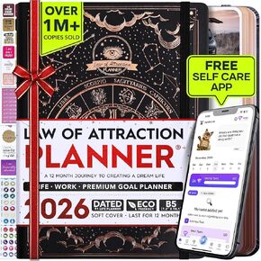 Law of Attraction Planner 2025 - Weekly and Monthly Planner, 12 Month Journey to Increase Productivity & Enhance Organization | Life Organizer, Gratitude Journal, Hourly Planner, To Do List | 2025 Planner - Vision Board, Gift Box & Planner Stickers in Kuwait
