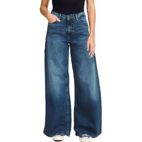 بنطال جينز نسائي من JTNFairy ذو ساق مستقيمة وخصر عالٍ وفضفاض من قماش الدنيم كاجوال فضفاض وقابل للتمدد من قماش الدنيم in Kuwait