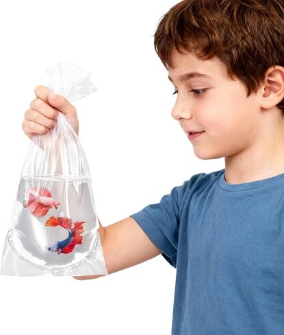 Fish Bags 100 Packs, Round Bottom Double Seal Clear Live Fish Bags Fish Transport Container for Small Fish and Shrimp (Ultimate 3 mil, 100 Pack) in Kuwait