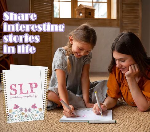 Welshower SLP دفتر ملاحظات حلزوني لعلم أمراض النطق واللغة، هدايا معالج النطق، مجلة العلاج للنساء، دفتر العلاج للمعالج، هدايا SLP للنساء، 5.5 × 8.3 بوصة in Kuwait