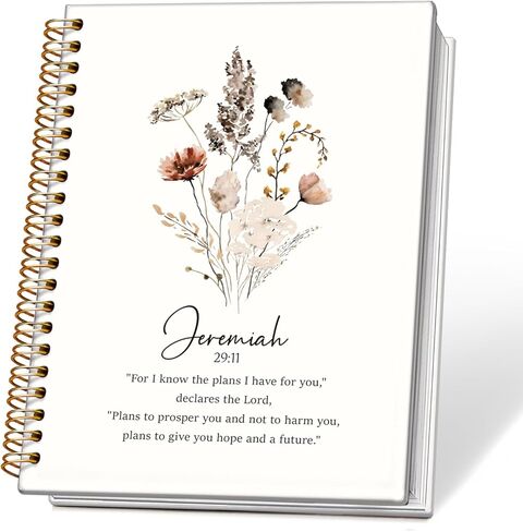 Blue Ocean Christian Spiral Notebook Journal, Isaiah 43:2 Bible Verse Journal for Women, Christian Gifts for Women, Religious Scripture Notebook, 5.5x8.3 Inch in Saudi Arabia