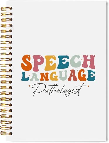 Welshower SLP دفتر ملاحظات حلزوني لعلم أمراض النطق واللغة، هدايا معالج النطق، مجلة العلاج للنساء، دفتر العلاج للمعالج، هدايا SLP للنساء، 5.5 × 8.3 بوصة in Kuwait