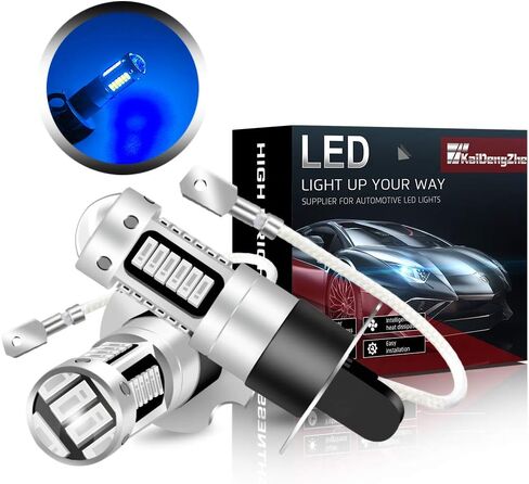 KaiDengZhe السوبر مشرق الأزرق H3 LED مصابيح الضباب H3 عالية الطاقة 30-4014SMD لمبات السيارات الضباب مصباح استبدال تيار مستمر 12 فولت 2 قطعة in Kuwait