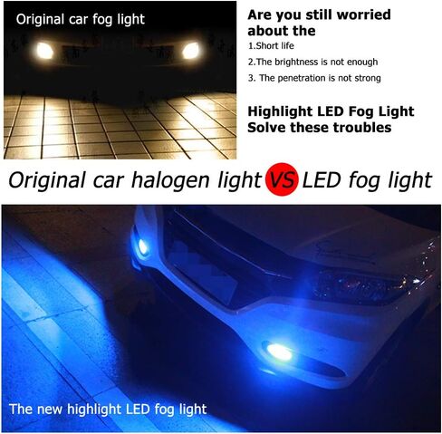 KaiDengZhe السوبر مشرق الأزرق H3 LED مصابيح الضباب H3 عالية الطاقة 30-4014SMD لمبات السيارات الضباب مصباح استبدال تيار مستمر 12 فولت 2 قطعة in Kuwait