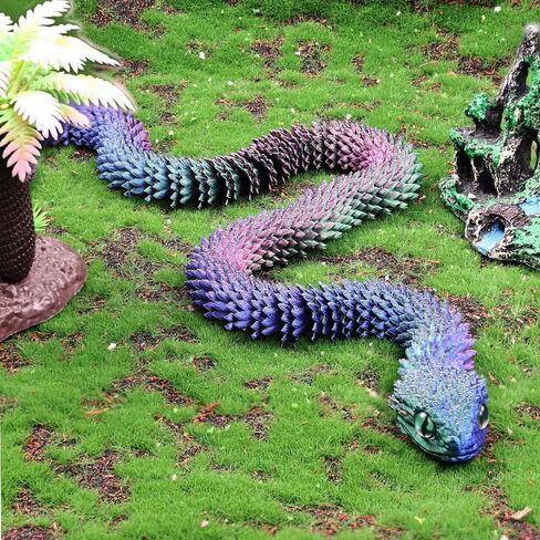 3D Printed Colorful Snake in Egg Collectible Figurine Home Office Decor Executive Desk in Saudi Arabia