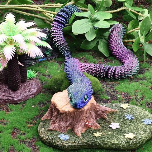 3D Printed Colorful Snake in Egg Collectible Figurine Home Office Decor Executive Desk in Saudi Arabia