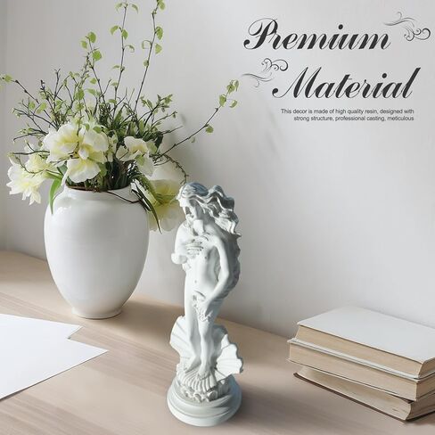 تمثال أفروديت ولادة فينوس على نصف هيكل 7.6 بوصة - منحوتة الآلهة الرومانية اليونانية، تمثال فني مصنوع يدويًا من الراتنج تمثال أبيض كلاسيكي، ديكور المنزل والمكتب in Kuwait