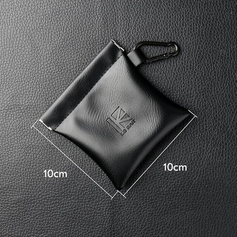 Earbud Case KBEAR leather mini headphone case, brown portable headphone storage bag, pressure-resistant protective headphone storage box, suitable for earphone in Kuwait