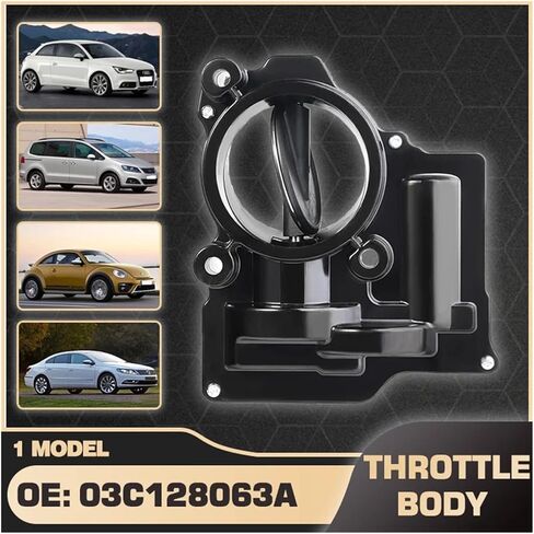 03C128063A Throttle Body Throttle Valve Compatible For Audi A1 SEAT Alhambra Skoda Fabia RS Volkswagen Beetle Volkswagen CC Volkswagen EOS in Saudi Arabia