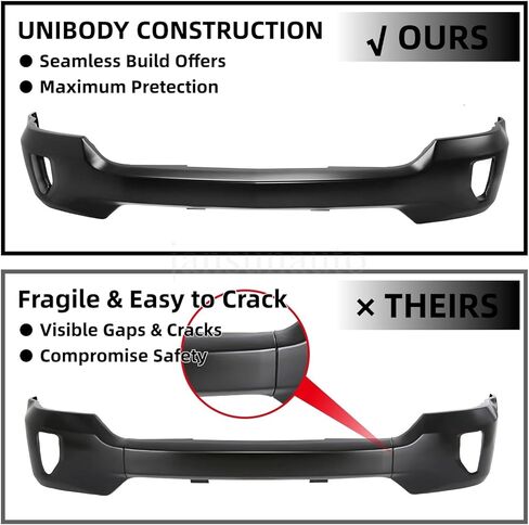 Chrome Steel Front Bumper Face Bar Kit with Lower Valance & Fog Lights Compatible with Chevrolet 2016 2017 2018 Silverado 1500 (W/Hole Chrome+Black+Bracket) in Saudi Arabia