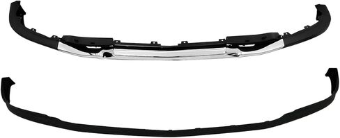 Chrome Steel Front Bumper Face Bar Kit with Lower Valance & Fog Lights Compatible with Chevrolet 2016 2017 2018 Silverado 1500 (W/Hole Chrome+Black+Bracket) in Saudi Arabia