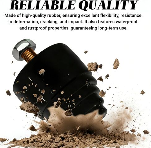 2-Pack Suspension Bump Stop Kit, Rubber Bump Stopper with Stud and Nut, Universal Shock Absorber Bump Stop Replacement for Cars Trucks SUVs, Improves Ride & Protects Suspension in Kuwait